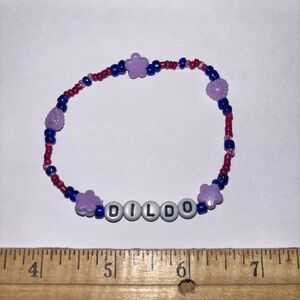 Multicolor “D*ldo” Bracelet Adult Humor Beaded Handmade Naughty Accessories